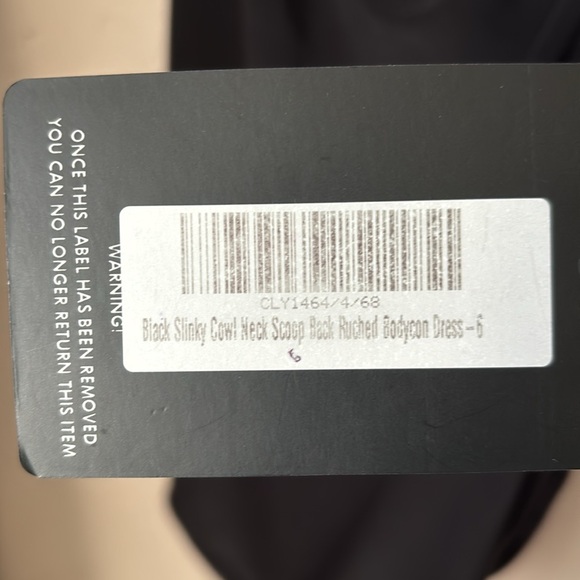 Slinky Cow Neck Scoop Back Ruched Bodycon Dress - Size 6 - Picture 6 of 6